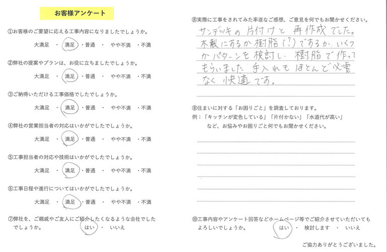 お客様の声