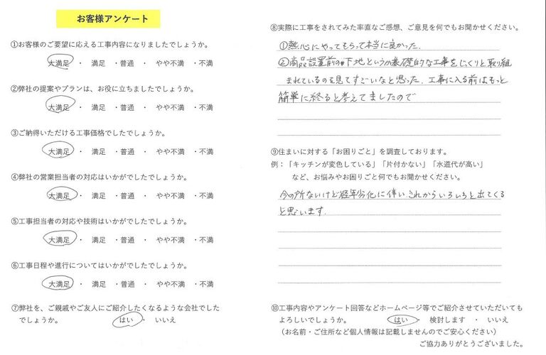 お客様の声