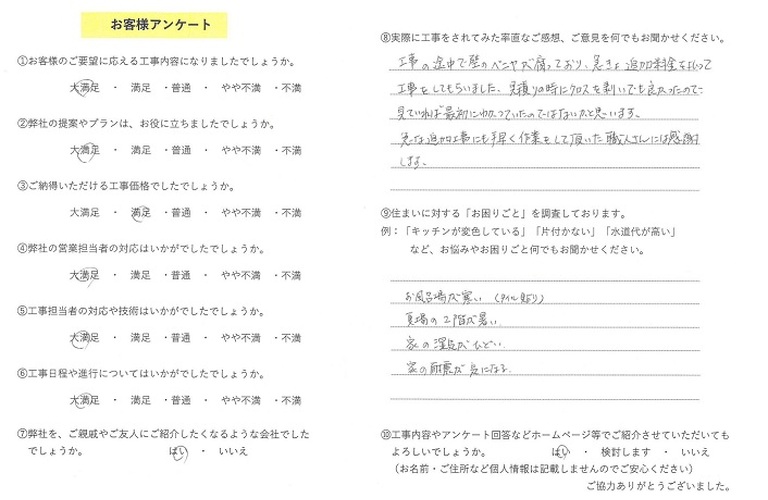 西塔様アンケート