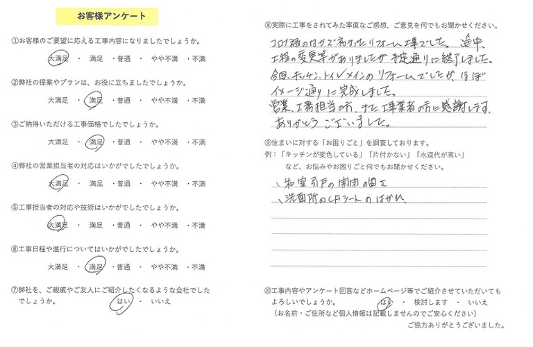 阪口様アンケート