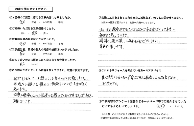 小埜様レンフードアンケート
